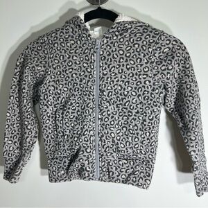 Old Navy Sherpa Lined Grey Leopard Hoodie XS (5)